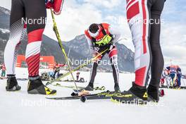 06.01.2018, Val di Fiemme, Italy (ITA): Fischer and team AUT   - FIS world cup cross-country, tour de ski, mass women, Val di Fiemme (ITA). www.nordicfocus.com. © Modica/NordicFocus. Every downloaded picture is fee-liable.