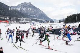 06.01.2018, Val di Fiemme, Italy (ITA): Nathalie Von Siebenthal (SUI), Stefanie Boehler (GER), Petra Novakova (CZE), Nadine Faehndrich (SUI), (l-r)  - FIS world cup cross-country, tour de ski, mass women, Val di Fiemme (ITA). www.nordicfocus.com. © Modica/NordicFocus. Every downloaded picture is fee-liable.