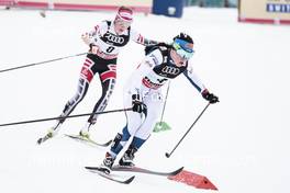 06.01.2018, Val di Fiemme, Italy (ITA): Teresa Stadlober (AUT), Krista Parmakoski (FIN), (l-r)  - FIS world cup cross-country, tour de ski, mass women, Val di Fiemme (ITA). www.nordicfocus.com. © Modica/NordicFocus. Every downloaded picture is fee-liable.
