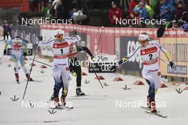 13.01.2018, Dresden, Germany (GER): Hanna Falk (SWE), Stina Nilsson (SWE) - FIS world cup cross-country, individual sprint, Dresden (GER). www.nordicfocus.com. © Thibaut/NordicFocus. Every downloaded picture is fee-liable.