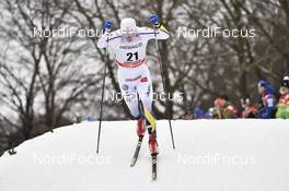 13.01.2018, Dresden, Germany (GER): Karl-Johan Dyvik (SWE) - FIS world cup cross-country, individual sprint, Dresden (GER). www.nordicfocus.com. © Thibaut/NordicFocus. Every downloaded picture is fee-liable.