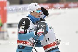13.01.2018, Dresden, Germany (GER): Lucas Chanavat (FRA), Richard Jouve (FRA) - FIS world cup cross-country, individual sprint, Dresden (GER). www.nordicfocus.com. © Thibaut/NordicFocus. Every downloaded picture is fee-liable.