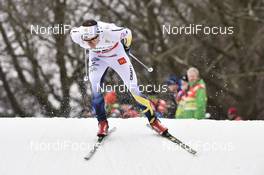 13.01.2018, Dresden, Germany (GER): Johan Haeggstroem (SWE) - FIS world cup cross-country, individual sprint, Dresden (GER). www.nordicfocus.com. © Thibaut/NordicFocus. Every downloaded picture is fee-liable.