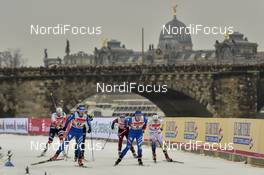 13.01.2018, Dresden, Germany (GER): Gaia Vuerich (ITA), Greta Laurent (ITA), Anna Dyvik (SWE) - FIS world cup cross-country, individual sprint, Dresden (GER). www.nordicfocus.com. © Thibaut/NordicFocus. Every downloaded picture is fee-liable.