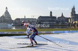 14.01.2018, Dresden, Germany (GER): Kikkan Randall (USA) - FIS world cup cross-country, team sprint, Dresden (GER). www.nordicfocus.com. © Thibaut/NordicFocus. Every downloaded picture is fee-liable.