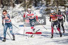 20.01.2018, Planica, Slovenia (SLO): Jessica Diggins (USA), Mari Eide (NOR), Heidi Weng (NOR), (l-r)  - FIS world cup cross-country, individual sprint, Planica (SLO). www.nordicfocus.com. © Modica/NordicFocus. Every downloaded picture is fee-liable.