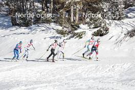 20.01.2018, Planica, Slovenia (SLO): Laurien Van Der Graaff (SUI), Mari Eide (NOR), Anne Kylloenen (FIN), Anamarija Lampic (SLO), (l-r)  - FIS world cup cross-country, individual sprint, Planica (SLO). www.nordicfocus.com. © Modica/NordicFocus. Every downloaded picture is fee-liable.