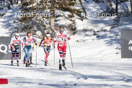 20.01.2018, Planica, Slovenia (SLO): Mari Eide (NOR), Jessica Diggins (USA), Heidi Weng (NOR), Kathrine Rolsted Harsem (NOR), (l-r)  - FIS world cup cross-country, individual sprint, Planica (SLO). www.nordicfocus.com. © Modica/NordicFocus. Every downloaded picture is fee-liable.