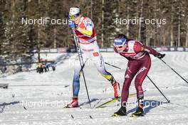 20.01.2018, Planica, Slovenia (SLO): Stina Nilsson (SWE), Yulia Belorukova (RUS), (l-r)  - FIS world cup cross-country, individual sprint, Planica (SLO). www.nordicfocus.com. © Modica/NordicFocus. Every downloaded picture is fee-liable.