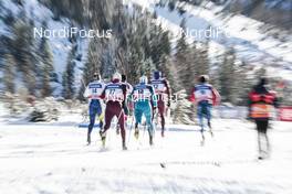 20.01.2018, Planica, Slovenia (SLO): Viktor Thorn (SWE), Ivan Kirillov (RUS), Lucas Chanavat (FRA), Alexander Panzhinskiy (RUS), (l-r)  - FIS world cup cross-country, individual sprint, Planica (SLO). www.nordicfocus.com. © Modica/NordicFocus. Every downloaded picture is fee-liable.