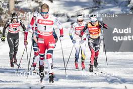 20.01.2018, Planica, Slovenia (SLO): Laurien Van Der Graaff (SUI), Kathrine Rolsted Harsem (NOR), Anna Dyvik (SWE), Heidi Weng (NOR), (l-r)  - FIS world cup cross-country, individual sprint, Planica (SLO). www.nordicfocus.com. © Modica/NordicFocus. Every downloaded picture is fee-liable.