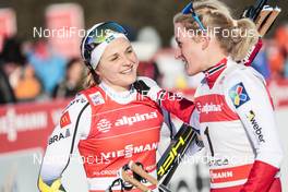 20.01.2018, Planica, Slovenia (SLO): Kathrine Rolsted Harsem (NOR), Stina Nilsson (SWE), (l-r)  - FIS world cup cross-country, individual sprint, Planica (SLO). www.nordicfocus.com. © Modica/NordicFocus. Every downloaded picture is fee-liable.
