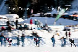 27.01.2018, Seefeld, Austria (AUT): Maiken Caspersen Falla (NOR), Sophie Caldwell (USA), Laurien Van Der Graaff (SUI), (l-r)  - FIS world cup cross-country, individual sprint, Seefeld (AUT). www.nordicfocus.com. © Modica/NordicFocus. Every downloaded picture is fee-liable.