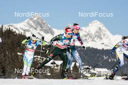 27.01.2018, Seefeld, Austria (AUT): Anne Winkler (GER), Sadie Bjornsen (USA), (l-r)  - FIS world cup cross-country, individual sprint, Seefeld (AUT). www.nordicfocus.com. © Modica/NordicFocus. Every downloaded picture is fee-liable.