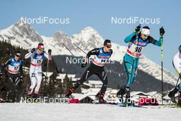 27.01.2018, Seefeld, Austria (AUT): Maciej Starega (POL), Jovian Hediger (SUI), Renaud Jay (FRA), (l-r)  - FIS world cup cross-country, individual sprint, Seefeld (AUT). www.nordicfocus.com. © Modica/NordicFocus. Every downloaded picture is fee-liable.