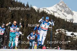 27.01.2018, Seefeld, Austria (AUT): Baptiste Gros (FRA), Ristomatti Hakola (FIN), (l-r)  - FIS world cup cross-country, individual sprint, Seefeld (AUT). www.nordicfocus.com. © Modica/NordicFocus. Every downloaded picture is fee-liable.