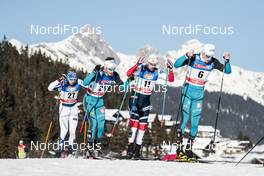 27.01.2018, Seefeld, Austria (AUT): Verneri Suhonen (FIN), Clement Arnault (FRA), Sondre Turvoll Fossli (NOR), Lucas Chanavat (FRA), (l-r)  - FIS world cup cross-country, individual sprint, Seefeld (AUT). www.nordicfocus.com. © Modica/NordicFocus. Every downloaded picture is fee-liable.