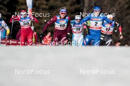 27.01.2018, Seefeld, Austria (AUT): Dahria Beatty (CAN), Tatiana Aleshina (RUS), Greta Laurent (ITA), Alenka Cebasek (SLO), (l-r)  - FIS world cup cross-country, individual sprint, Seefeld (AUT). www.nordicfocus.com. © Modica/NordicFocus. Every downloaded picture is fee-liable.