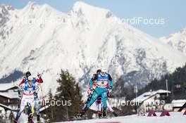 27.01.2018, Seefeld, Austria (AUT): Calle Halfvarsson (SWE), Lucas Chanavat (FRA), (l-r)  - FIS world cup cross-country, individual sprint, Seefeld (AUT). www.nordicfocus.com. © Modica/NordicFocus. Every downloaded picture is fee-liable.