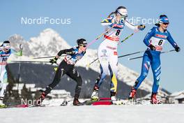 27.01.2018, Seefeld, Austria (AUT): Vesna Fabjan (SLO), Evelina Settlin (SWE), Gaia Vuerich (ITA), (l-r)  - FIS world cup cross-country, individual sprint, Seefeld (AUT). www.nordicfocus.com. © Modica/NordicFocus. Every downloaded picture is fee-liable.