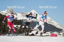 27.01.2018, Seefeld, Austria (AUT): Alex Harvey (CAN), Dario Cologna (SUI), Maciej Starega (POL), (l-r)  - FIS world cup cross-country, individual sprint, Seefeld (AUT). www.nordicfocus.com. © Modica/NordicFocus. Every downloaded picture is fee-liable.