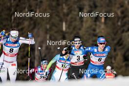 27.01.2018, Seefeld, Austria (AUT): Evelina Settlin (SWE), Laurien Van Der Graaff (SUI), Gaia Vuerich (ITA), (l-r)  - FIS world cup cross-country, individual sprint, Seefeld (AUT). www.nordicfocus.com. © Modica/NordicFocus. Every downloaded picture is fee-liable.