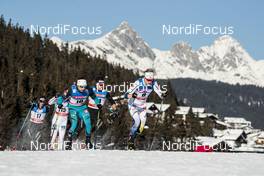 27.01.2018, Seefeld, Austria (AUT): Renaud Jay (FRA), Roman Schaad (SUI), Lucas Chanavat (FRA), (l-r)  - FIS world cup cross-country, individual sprint, Seefeld (AUT). www.nordicfocus.com. © Modica/NordicFocus. Every downloaded picture is fee-liable.