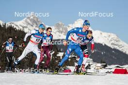 27.01.2018, Seefeld, Austria (AUT): Martti Jylhae (FIN), Gleb Retivykh (RUS), Stefan Zelger (ITA), (l-r)  - FIS world cup cross-country, individual sprint, Seefeld (AUT). www.nordicfocus.com. © Modica/NordicFocus. Every downloaded picture is fee-liable.