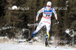 27.01.2018, Seefeld, Austria (AUT): Oskar Svensson (SWE) - FIS world cup cross-country, individual sprint, Seefeld (AUT). www.nordicfocus.com. © Modica/NordicFocus. Every downloaded picture is fee-liable.