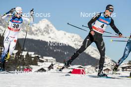 27.01.2018, Seefeld, Austria (AUT): Karl-Johan Westberg (SWE), Roman Schaad (SUI), (l-r)  - FIS world cup cross-country, individual sprint, Seefeld (AUT). www.nordicfocus.com. © Modica/NordicFocus. Every downloaded picture is fee-liable.