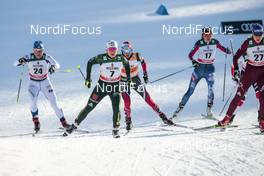 03.03.2018, Lahti, Finland (FIN): Aino-Kaisa Saarinen (FIN), Sandra Ringwald (GER), Heidi Weng (NOR), Sophie Caldwell (USA), Natalia Matveeva (RUS), (l-r)  - FIS world cup cross-country, individual sprint, Lahti (FIN). www.nordicfocus.com. © Modica/NordicFocus. Every downloaded picture is fee-liable.