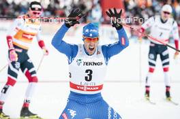 03.03.2018, Lahti, Finland (FIN): Federico Pellegrino (ITA) - FIS world cup cross-country, individual sprint, Lahti (FIN). www.nordicfocus.com. © Modica/NordicFocus. Every downloaded picture is fee-liable.