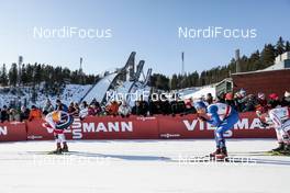 03.03.2018, Lahti, Finland (FIN): Johannes Hoesflot Klaebo (NOR), Federico Pellegrino (ITA), Maciej Starega (POL), (l-r)  - FIS world cup cross-country, individual sprint, Lahti (FIN). www.nordicfocus.com. © Modica/NordicFocus. Every downloaded picture is fee-liable.