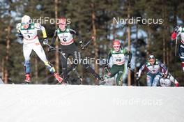 03.03.2018, Lahti, Finland (FIN): Hanna Falk (SWE), Nadine Faehndrich (SUI), Hanna Kolb (GER), (l-r)  - FIS world cup cross-country, individual sprint, Lahti (FIN). www.nordicfocus.com. © Modica/NordicFocus. Every downloaded picture is fee-liable.