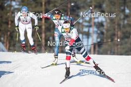 03.03.2018, Lahti, Finland (FIN): Lotta Udnes Weng (NOR), Sophie Caldwell (USA), Aino-Kaisa Saarinen (FIN), (l-r)  - FIS world cup cross-country, individual sprint, Lahti (FIN). www.nordicfocus.com. © Modica/NordicFocus. Every downloaded picture is fee-liable.