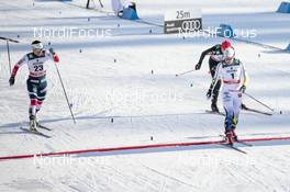 03.03.2018, Lahti, Finland (FIN): Marit Bjoergen (NOR), Nadine Faehndrich (SUI), Hanna Falk (SWE), (l-r)  - FIS world cup cross-country, individual sprint, Lahti (FIN). www.nordicfocus.com. © Modica/NordicFocus. Every downloaded picture is fee-liable.