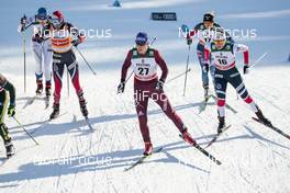 03.03.2018, Lahti, Finland (FIN): Heidi Weng (NOR), Natalia Matveeva (RUS), Lotta Udnes Weng (NOR), (l-r)  - FIS world cup cross-country, individual sprint, Lahti (FIN). www.nordicfocus.com. © Modica/NordicFocus. Every downloaded picture is fee-liable.