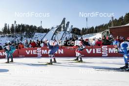 03.03.2018, Lahti, Finland (FIN): Lucas Chanavat (FRA), Andrew Young (GBR), Emil Iversen (NOR), Maicol Rastelli (ITA), (l-r)  - FIS world cup cross-country, individual sprint, Lahti (FIN). www.nordicfocus.com. © Modica/NordicFocus. Every downloaded picture is fee-liable.
