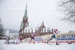 07.03.2018, Drammen, Norway (NOR): Jessica Diggins (USA), Thea Krokan Murud (NOR), Anna Dyvik (SWE), Tatiana Aleshina (RUS), (l-r)  - FIS world cup cross-country, individual sprint, Drammen (NOR). www.nordicfocus.com. © Modica/NordicFocus. Every downloaded picture is fee-liable.
