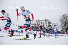 07.03.2018, Drammen, Norway (NOR): Emil Iversen (NOR), Sindre Bjoernestad Skar (NOR), Paal Troean Aune (NOR), (l-r)  - FIS world cup cross-country, individual sprint, Drammen (NOR). www.nordicfocus.com. © Modica/NordicFocus. Every downloaded picture is fee-liable.