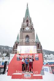 07.03.2018, Drammen, Norway (NOR): Eirik Brandsdal (NOR), Johannes Hoesflot Klaebo (NOR), Alexander Bolshunov (RUS), (l-r) - FIS world cup cross-country, individual sprint, Drammen (NOR). www.nordicfocus.com. © Modica/NordicFocus. Every downloaded picture is fee-liable.