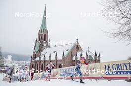 07.03.2018, Drammen, Norway (NOR): Jessica Diggins (USA), Thea Krokan Murud (NOR), Anna Dyvik (SWE), Tatiana Aleshina (RUS), (l-r)  - FIS world cup cross-country, individual sprint, Drammen (NOR). www.nordicfocus.com. © Modica/NordicFocus. Every downloaded picture is fee-liable.