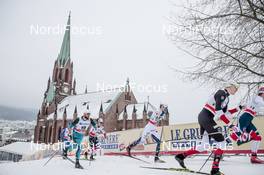 07.03.2018, Drammen, Norway (NOR): Baptiste Gros (FRA), Teodor Peterson (SWE), Paal Troean Aune (NOR), Mattis Stenshagen (NOR), (l-r)  - FIS world cup cross-country, individual sprint, Drammen (NOR). www.nordicfocus.com. © Modica/NordicFocus. Every downloaded picture is fee-liable.