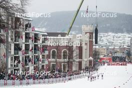 07.03.2018, Drammen, Norway (NOR): Johannes Hoesflot Klaebo (NOR), Eirik Brandsdal (NOR), Alexander Bolshunov (RUS), (l-r)  - FIS world cup cross-country, individual sprint, Drammen (NOR). www.nordicfocus.com. © Modica/NordicFocus. Every downloaded picture is fee-liable.