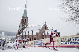 07.03.2018, Drammen, Norway (NOR): Even Northug (NOR), Kasper Stadaas (NOR), Alexander Bolshunov (RUS), (l-r)  - FIS world cup cross-country, individual sprint, Drammen (NOR). www.nordicfocus.com. © Modica/NordicFocus. Every downloaded picture is fee-liable.