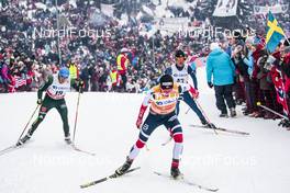 10.03.2018, Oslo, Norway (NOR): Lucas Boegl (GER), Johannes Hoesflot Klaebo  (NOR), (l-r)  - FIS world cup cross-country, mass men, Oslo (NOR). www.nordicfocus.com. © Modica/NordicFocus. Every downloaded picture is fee-liable.