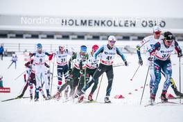 10.03.2018, Oslo, Norway (NOR): Devon Kershaw (CAN), Keishin Yoshida (JPN), Simen Andreas Sveen (NOR), (l-r)  - FIS world cup cross-country, mass men, Oslo (NOR). www.nordicfocus.com. © Modica/NordicFocus. Every downloaded picture is fee-liable.