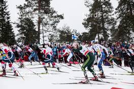 11.03.2018, Oslo, Norway (NOR): Marit Bjoergen (NOR), Stefanie Boehler (GER), Ida Ingemarsdotter (SWE), (l-r)  - FIS world cup cross-country, mass women, Oslo (NOR). www.nordicfocus.com. © Modica/NordicFocus. Every downloaded picture is fee-liable.