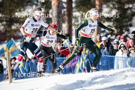 16.03.2018, Falun Sweden (SWE): Silje Oeyre Slind (NOR), Nadine Faehndrich (SUI), Sandra Ringwald (GER), (l-r)  - FIS world cup cross-country, individual sprint, Falun (SWE). www.nordicfocus.com. © Modica/NordicFocus. Every downloaded picture is fee-liable.