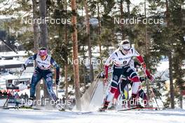 16.03.2018, Falun Sweden (SWE): Sadie Bjornsen (USA), Astrid Uhrenholdt Jacobsen (NOR), (l-r)  - FIS world cup cross-country, individual sprint, Falun (SWE). www.nordicfocus.com. © Modica/NordicFocus. Every downloaded picture is fee-liable.